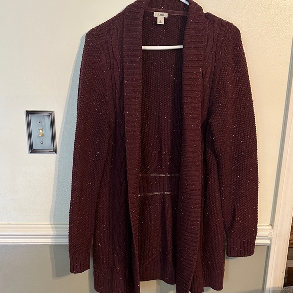 L.L. Bean Sweaters - L.L. Bean Deep Red Cardigan Sweater womens size small